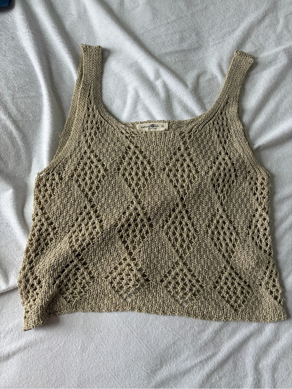Natural life holey tank top